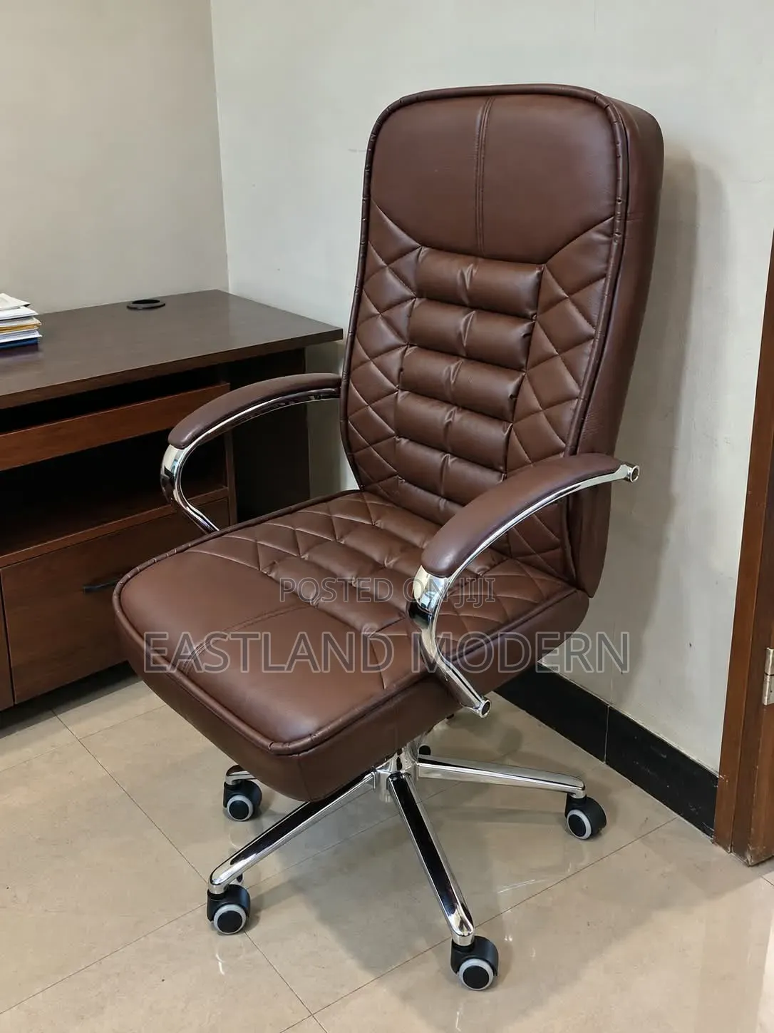 Brown Executive Leather Office Chair