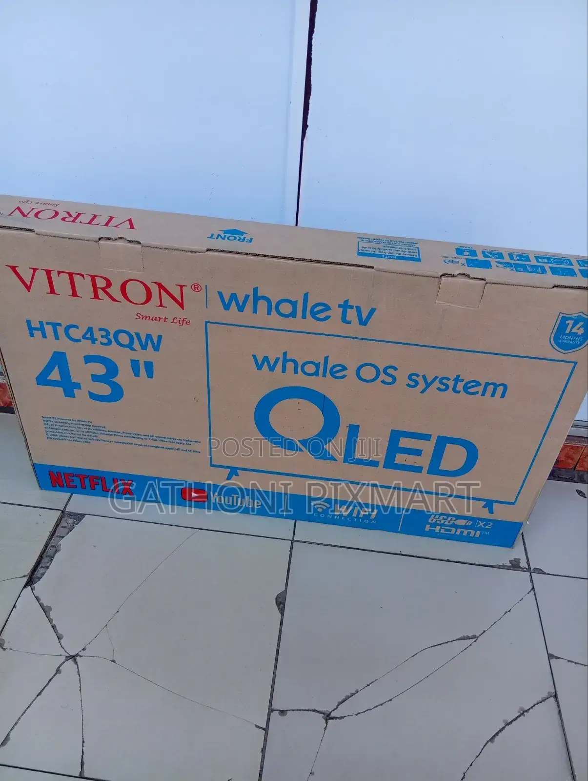 Vitron 43 Inch Whale OS QLED TV – Stylish Big Screen Television