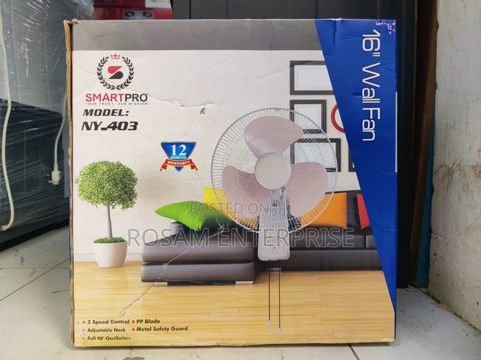 Smartpro Wall Fan 16"