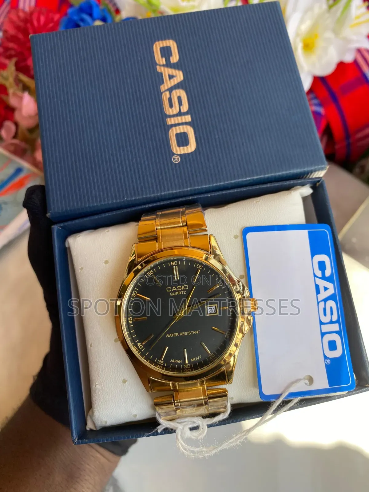 CASIO Watch for Men + Free CASIO Box. Gold & Silver. We Deliver!