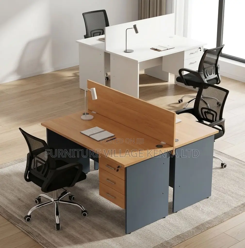 Workstation; 2 Way Custom Wooden Workstation With Storage
