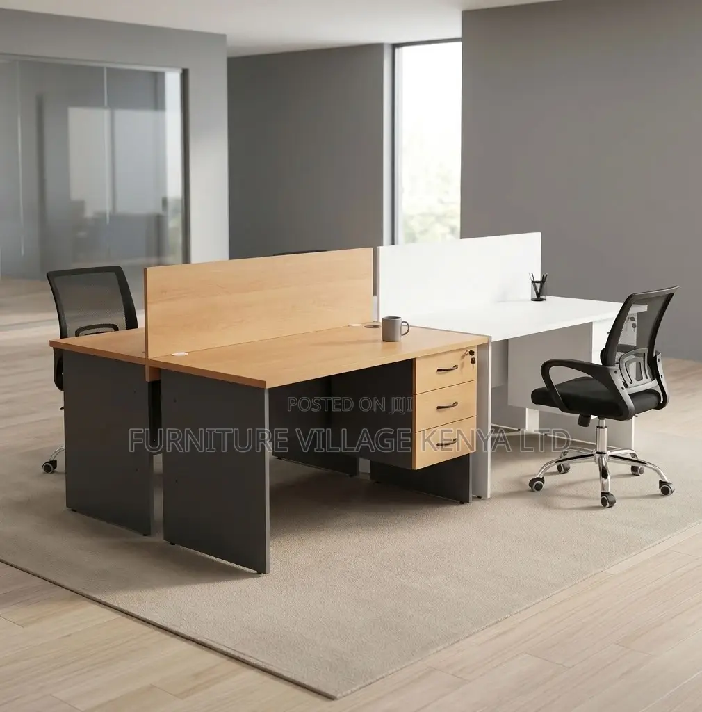 Workstation; 2 Way Custom Wooden Workstation With Storage