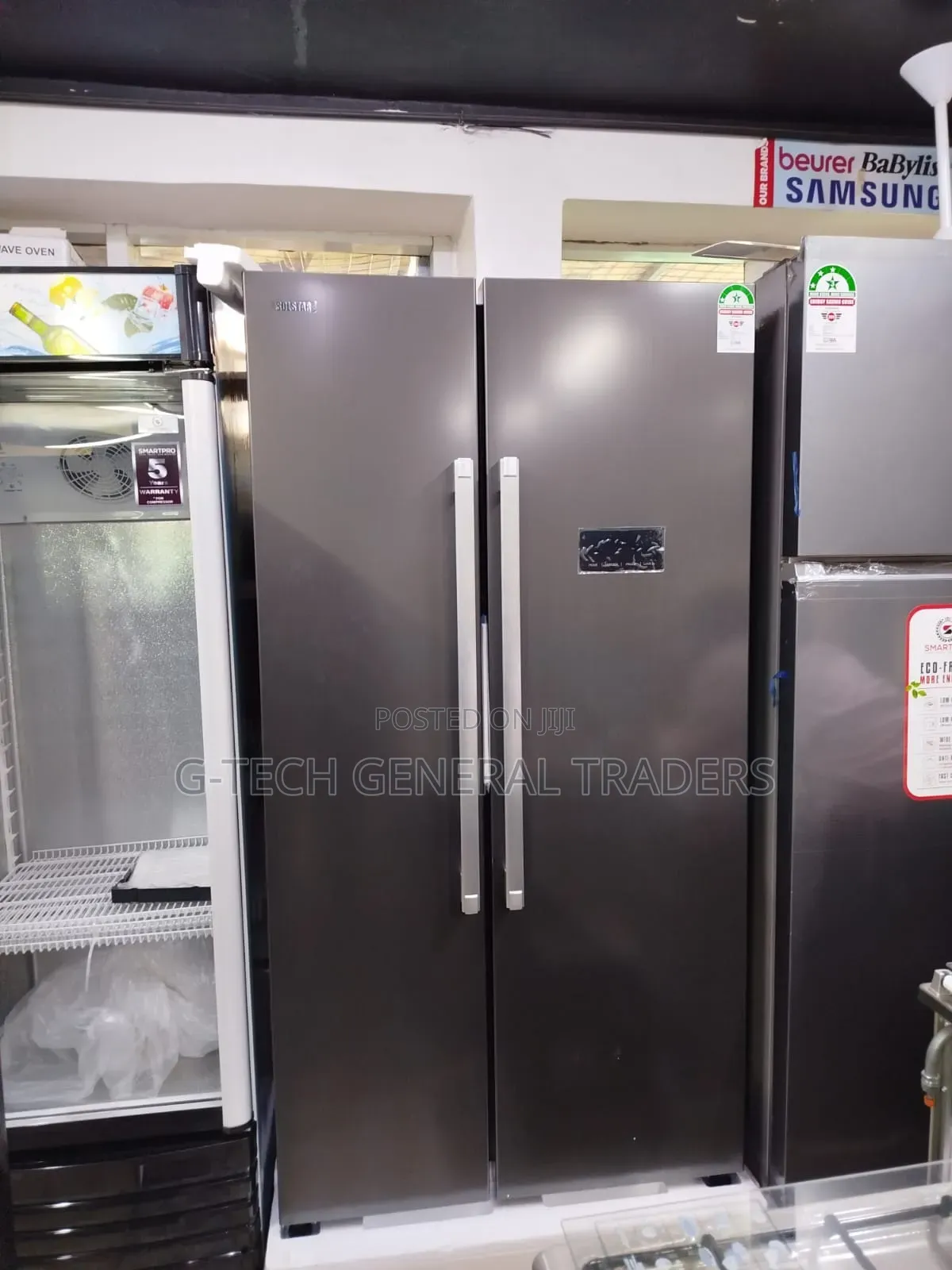 Solstar 442L Side by Side Refrigerator (Model: RF616HSB-SSLBSS)