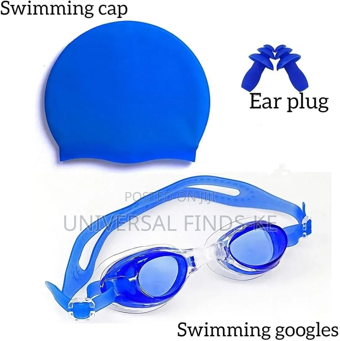 3 in 1 Swimming Set With Duck Pool Floater Goggles and Swimming Cap