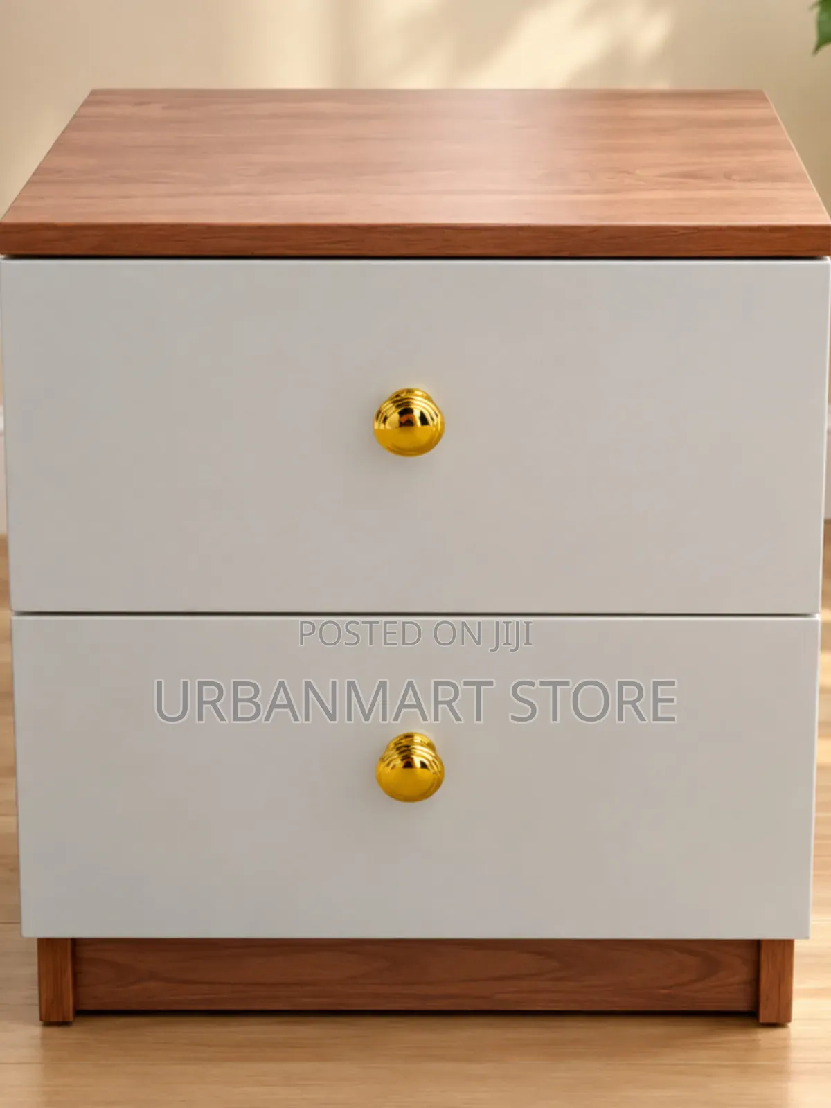 Brand New Wooden Bedside Drawer With Two Storage Drawers