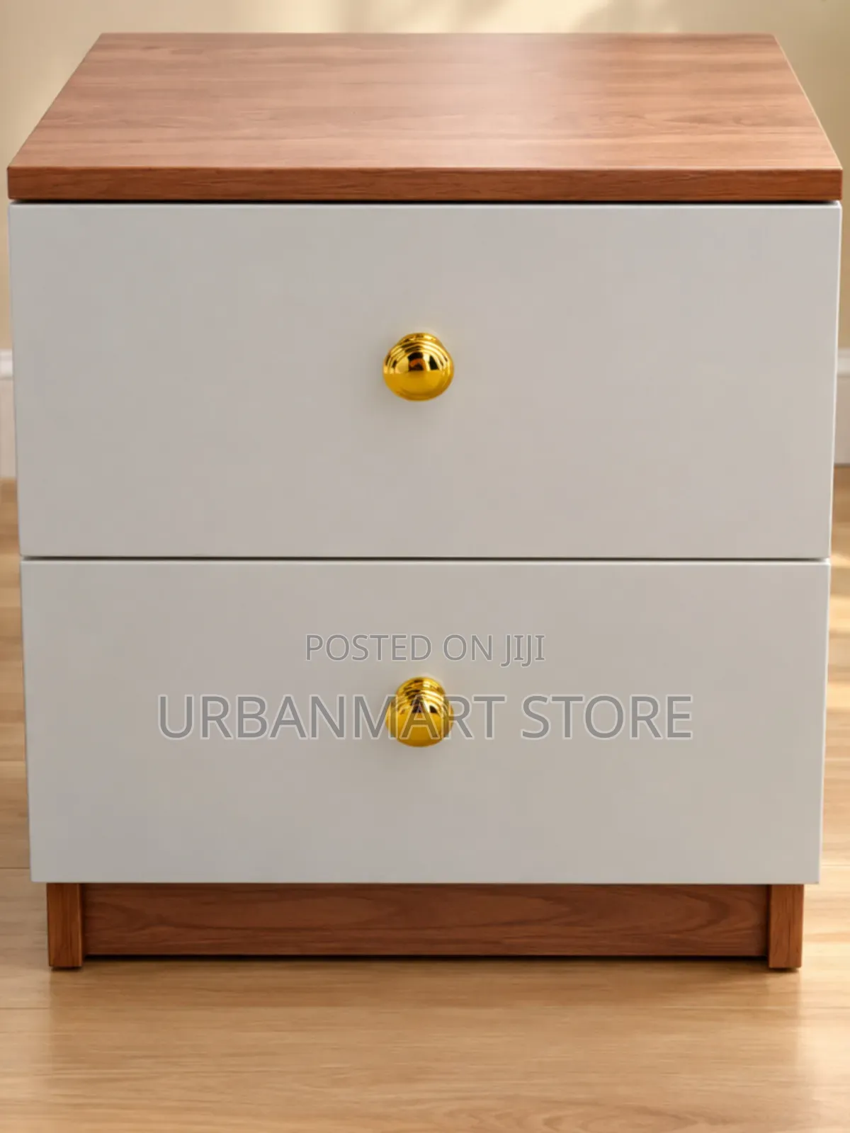 Brand New Wooden Bedside Drawer With Two Storage Drawers