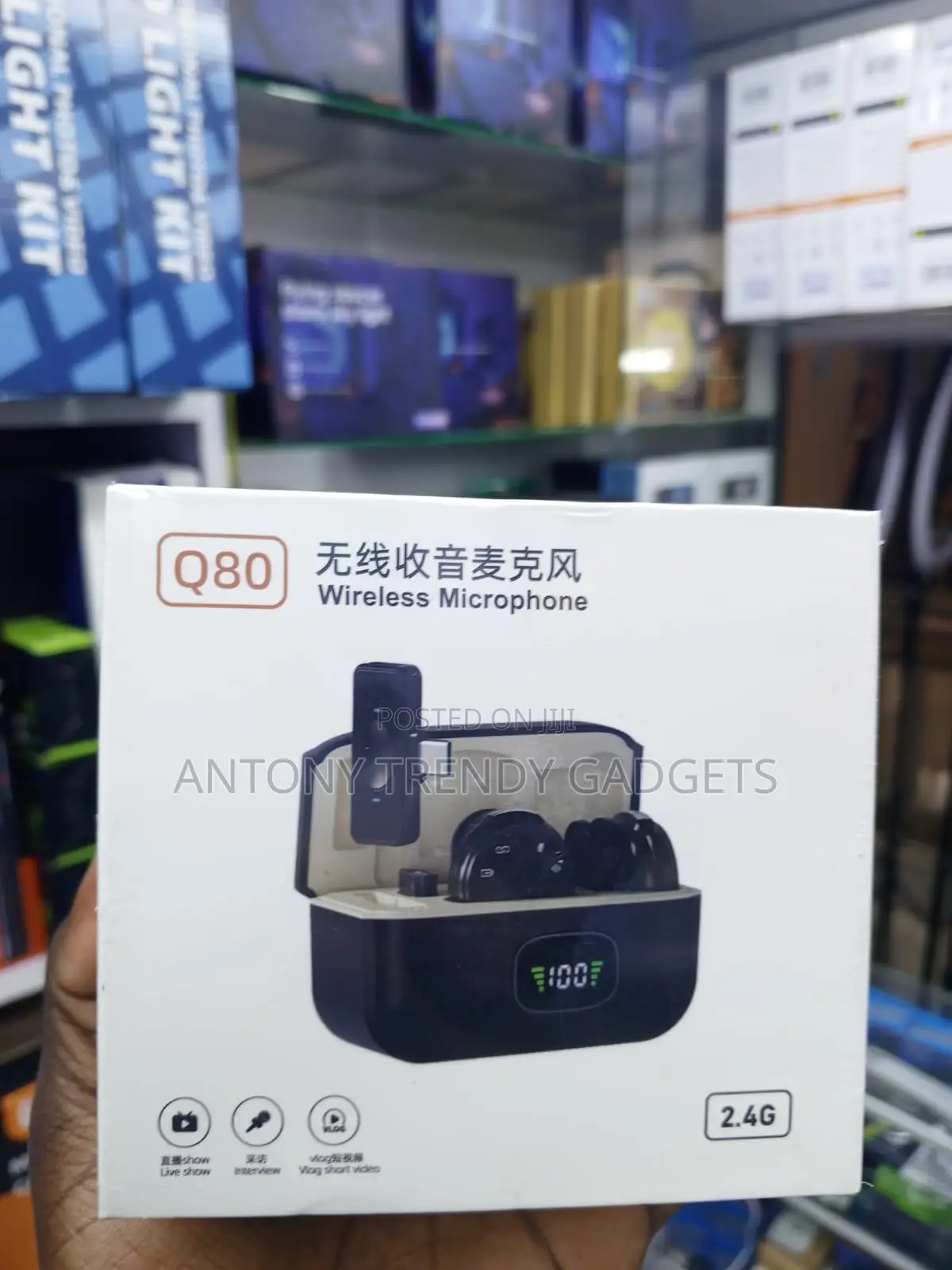 Q80 Dual Mini Wireless Microphone for TikTok and YouTube