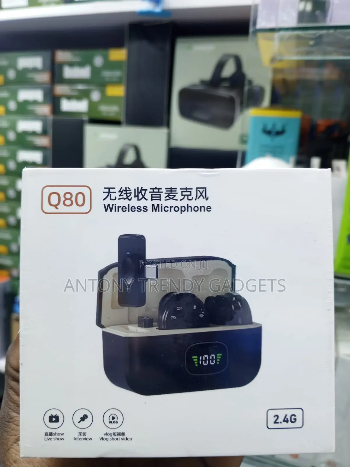 Q80 Dual Mini Wireless Microphone for TikTok and YouTube