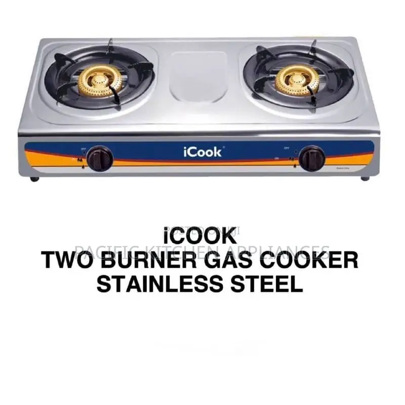 Icook Two Burner Gas Cooker Stainless Steel