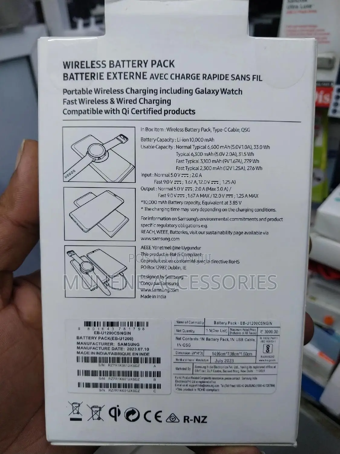 Samsung 10000mah Wireless Powerbank 25w Super Fast Charge Battery Pack