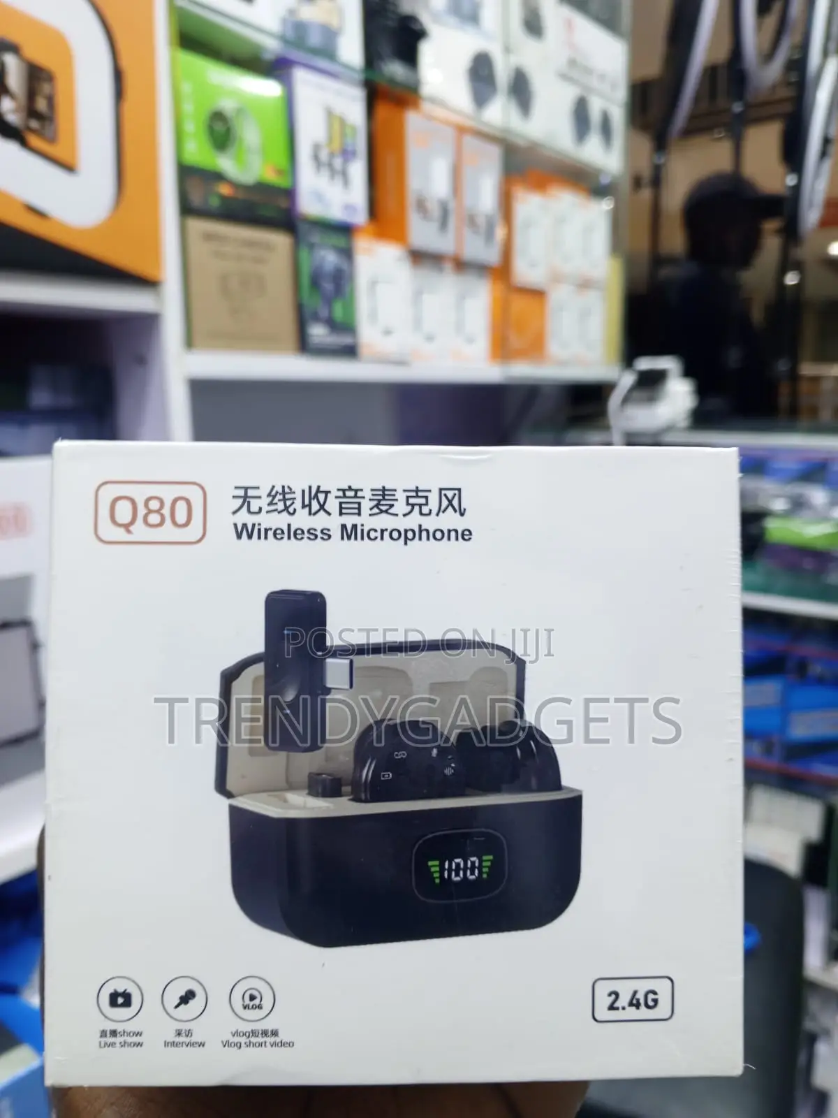 Q80 Dual Wireless Phone Mic With Noise Reduction Feature