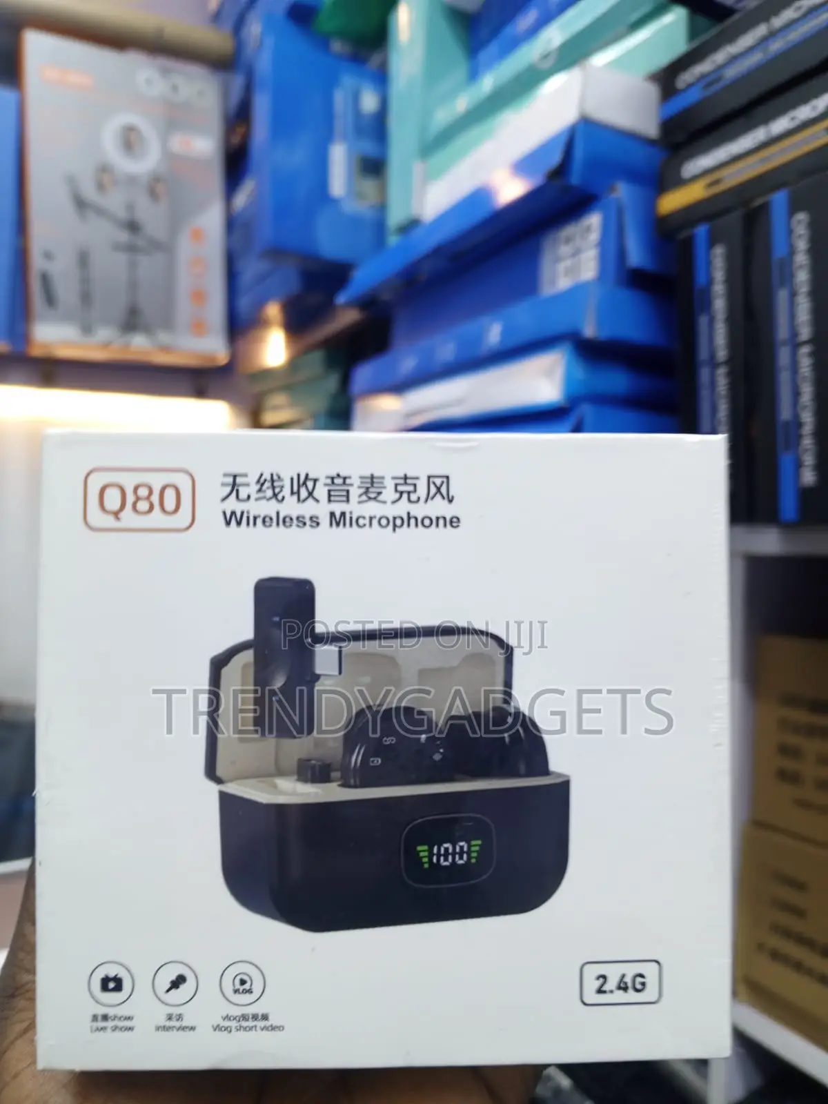 Q80 Magnetic Wireless Microphone Kit for Vlogging and Reels