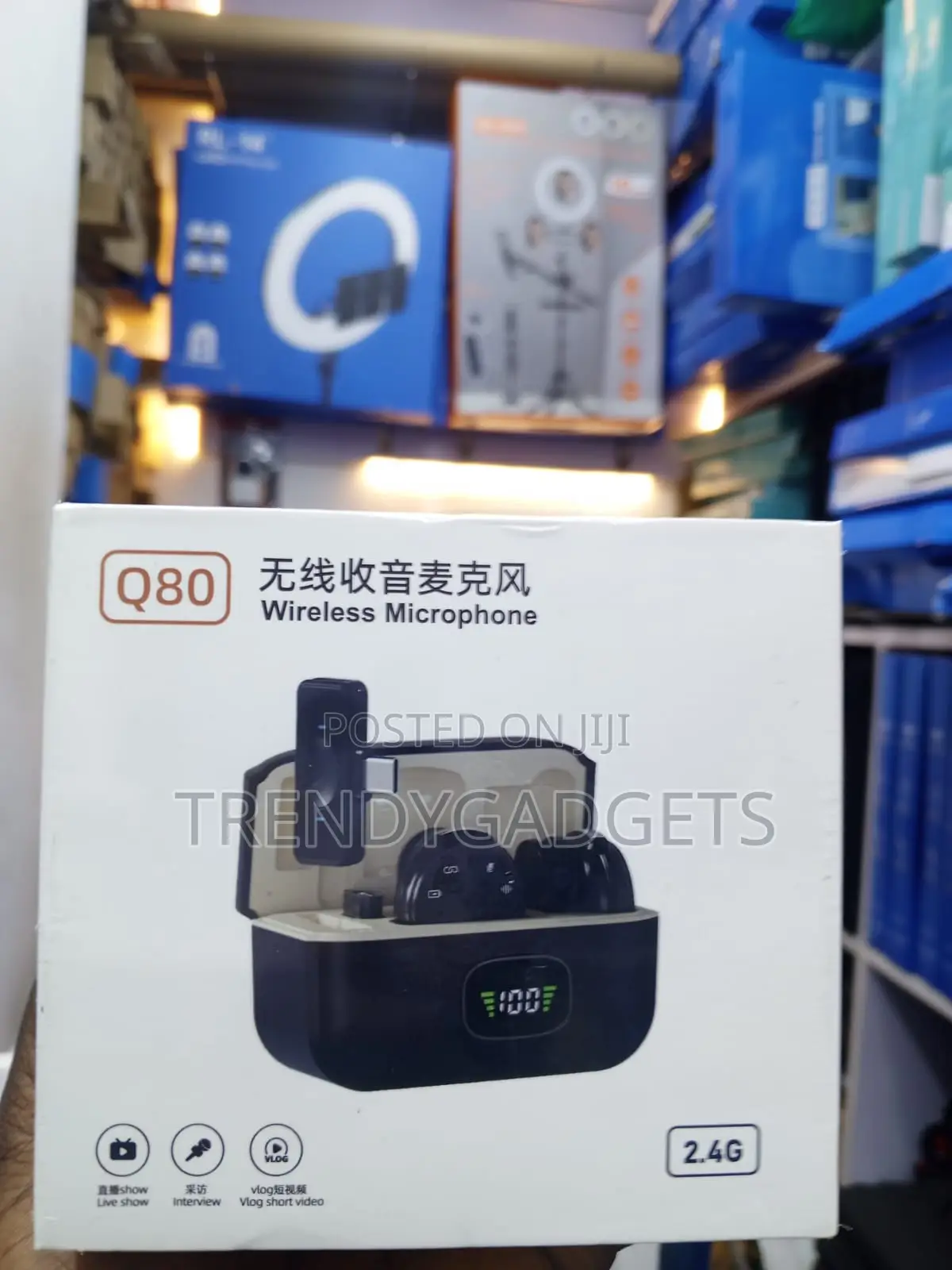 Q80 Magnetic Wireless Microphone Kit for Vlogging and Reels