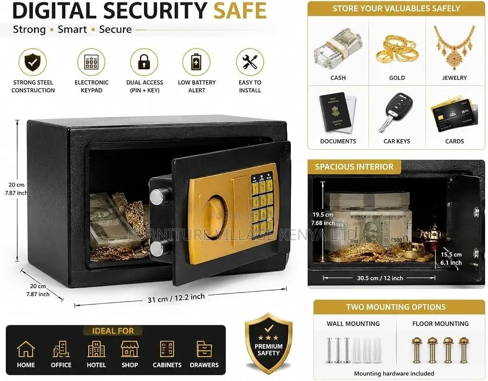 Safe Box; Imported Security Fireproof Safe Box.