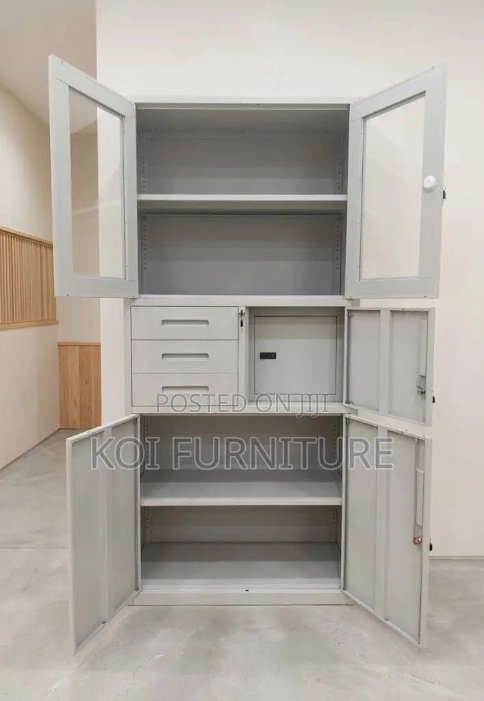 Office Cabinet; Lockable Grey Office Filing Cabinet