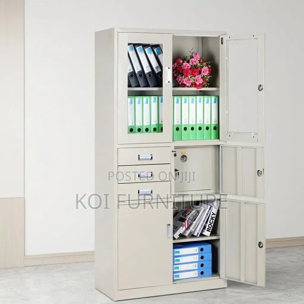 Office Cabinet; Lockable Grey Office Filing Cabinet