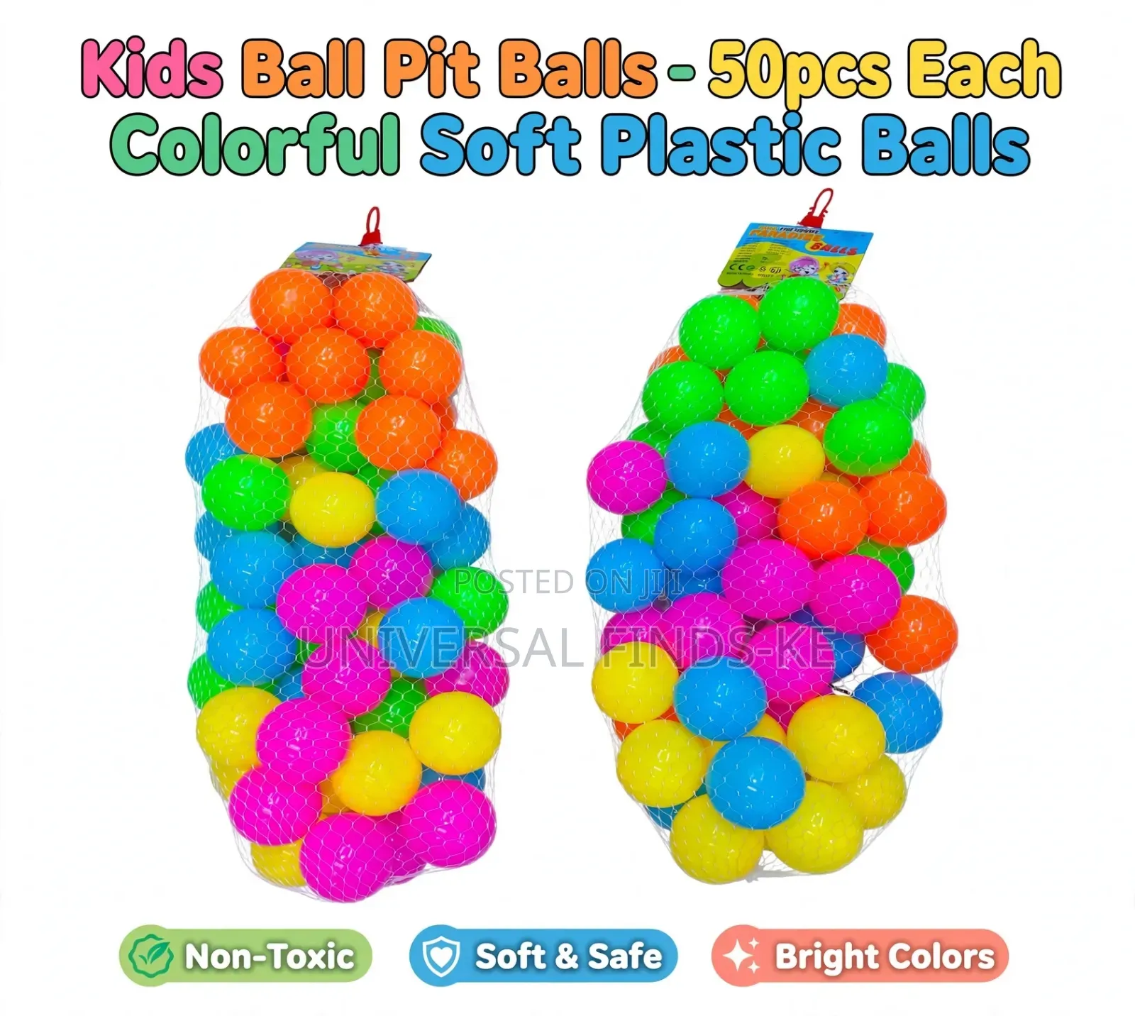 Large Size Soft Play Balls for Kids Ball Pit Playpen and Indoor Play