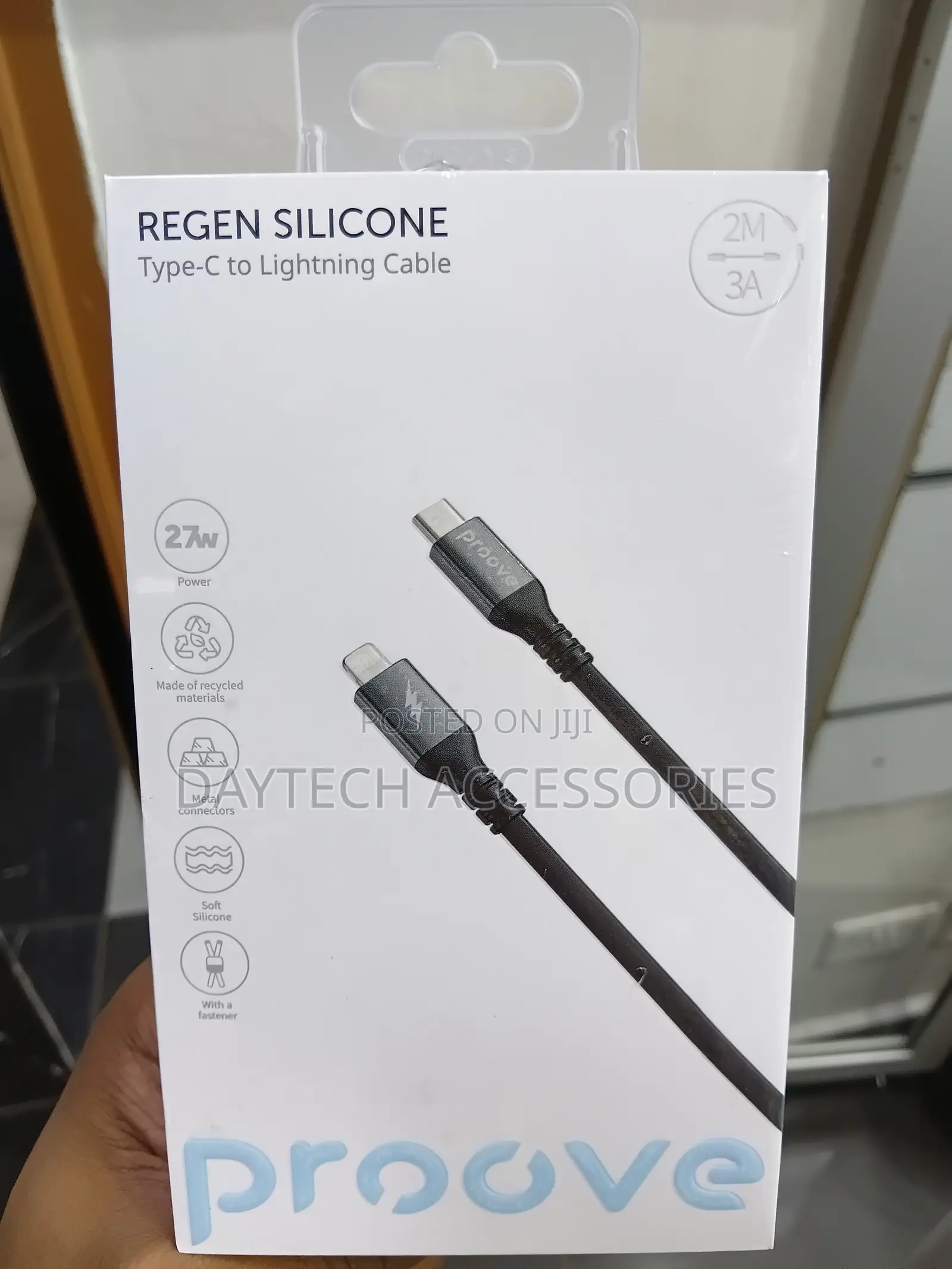 Proove ReGen Silicone Type-C to Lightning (2m) Charging Cable - Black