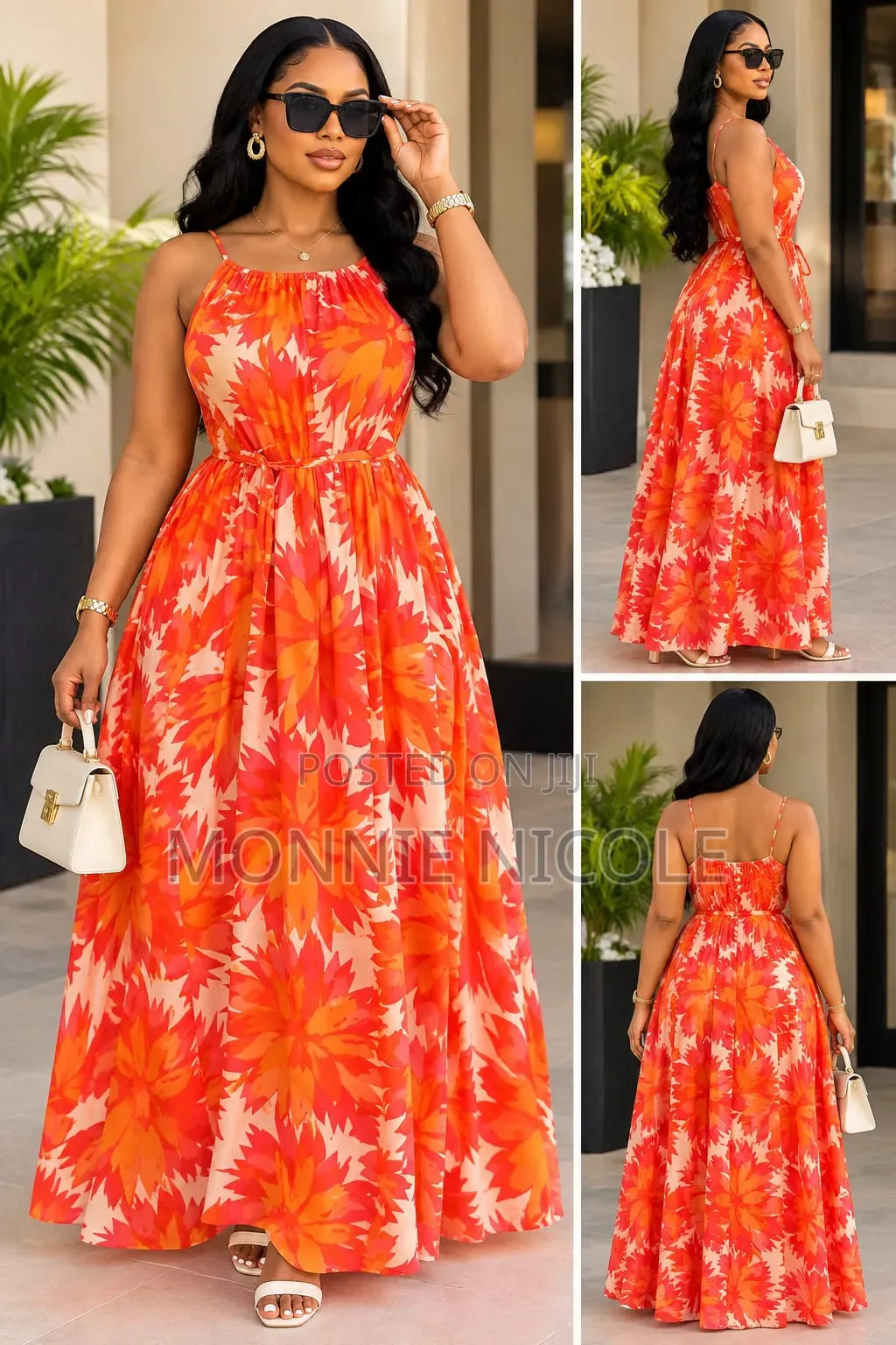 Sleeveless Floral Maxi Summer Dress. Free Dress
