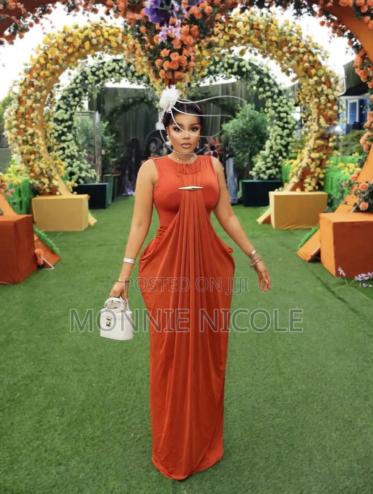 Leslie Long Wedding Dress. Kikuyu Brown Gowns