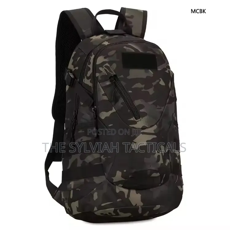 20L Backpacks Colours; Black, Green, Brown & Black Camo