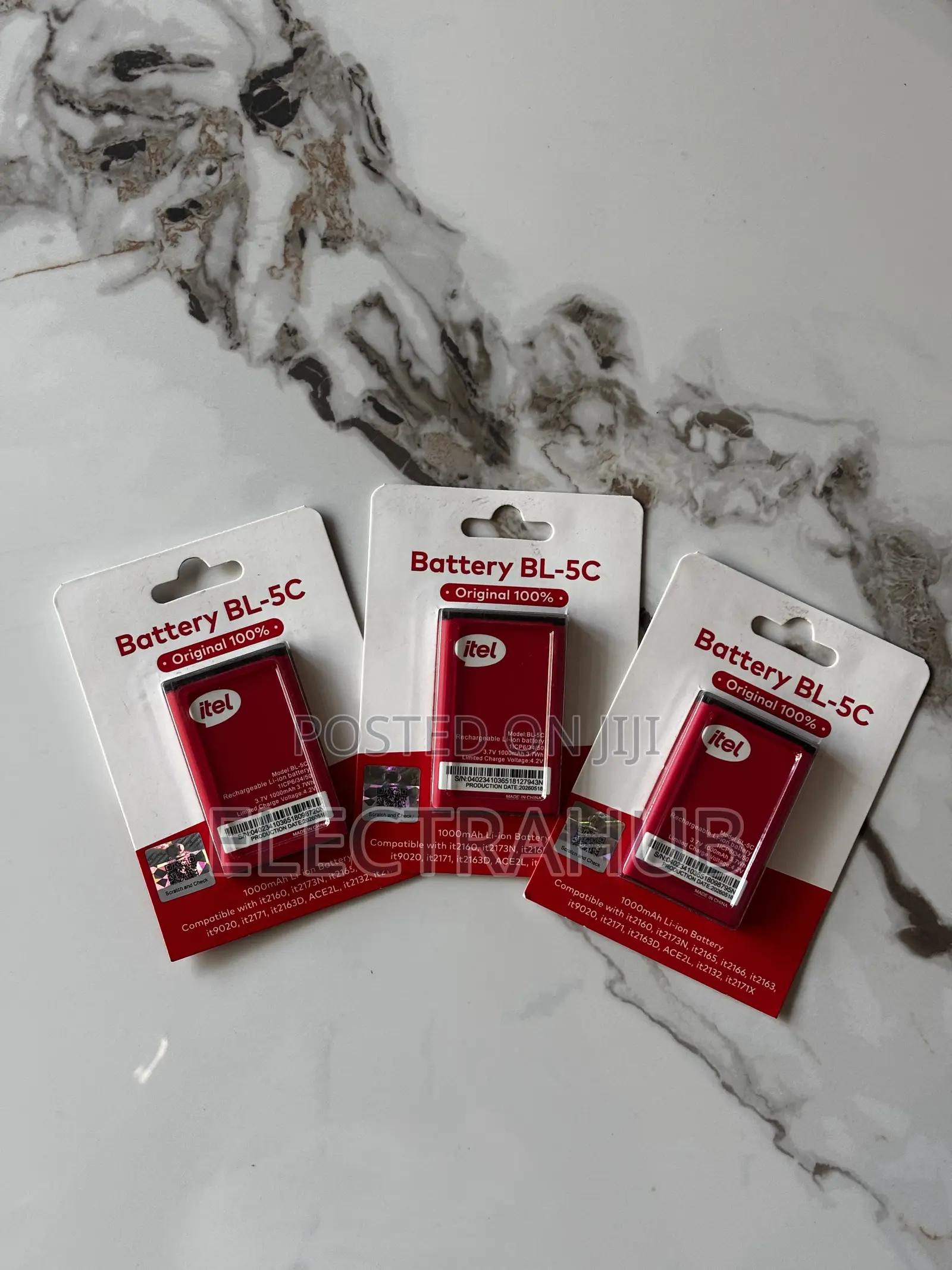 Itel Original Bl-5c Batteries Brand New Sealed