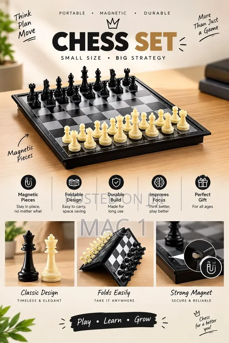 Classic Chess Board Game for Kids and Adults