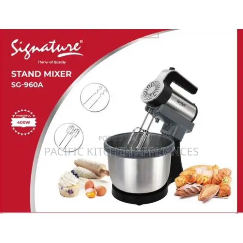 Signature 4L Stand Mixer Dough Mixer Machine Stainless Steel Bowl,