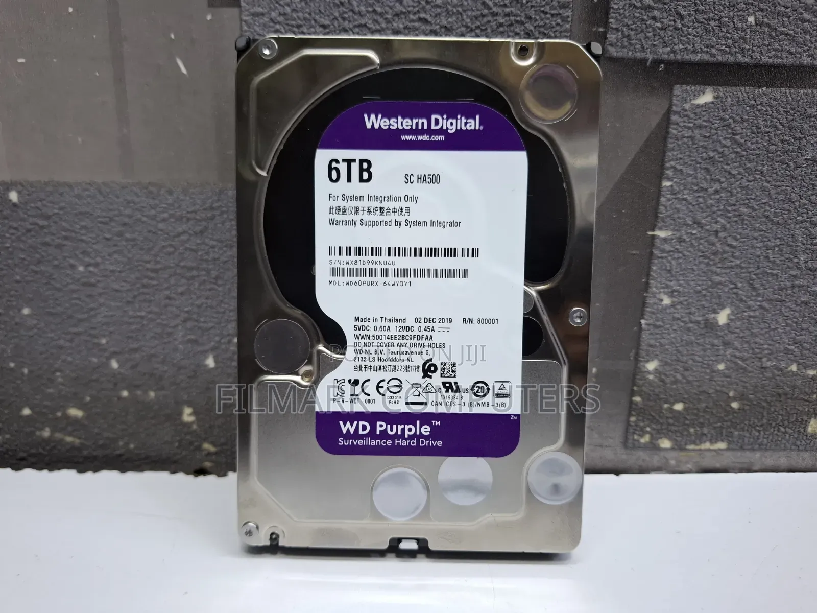 Western Digital Purple Surveillance Hard Drive 6TB