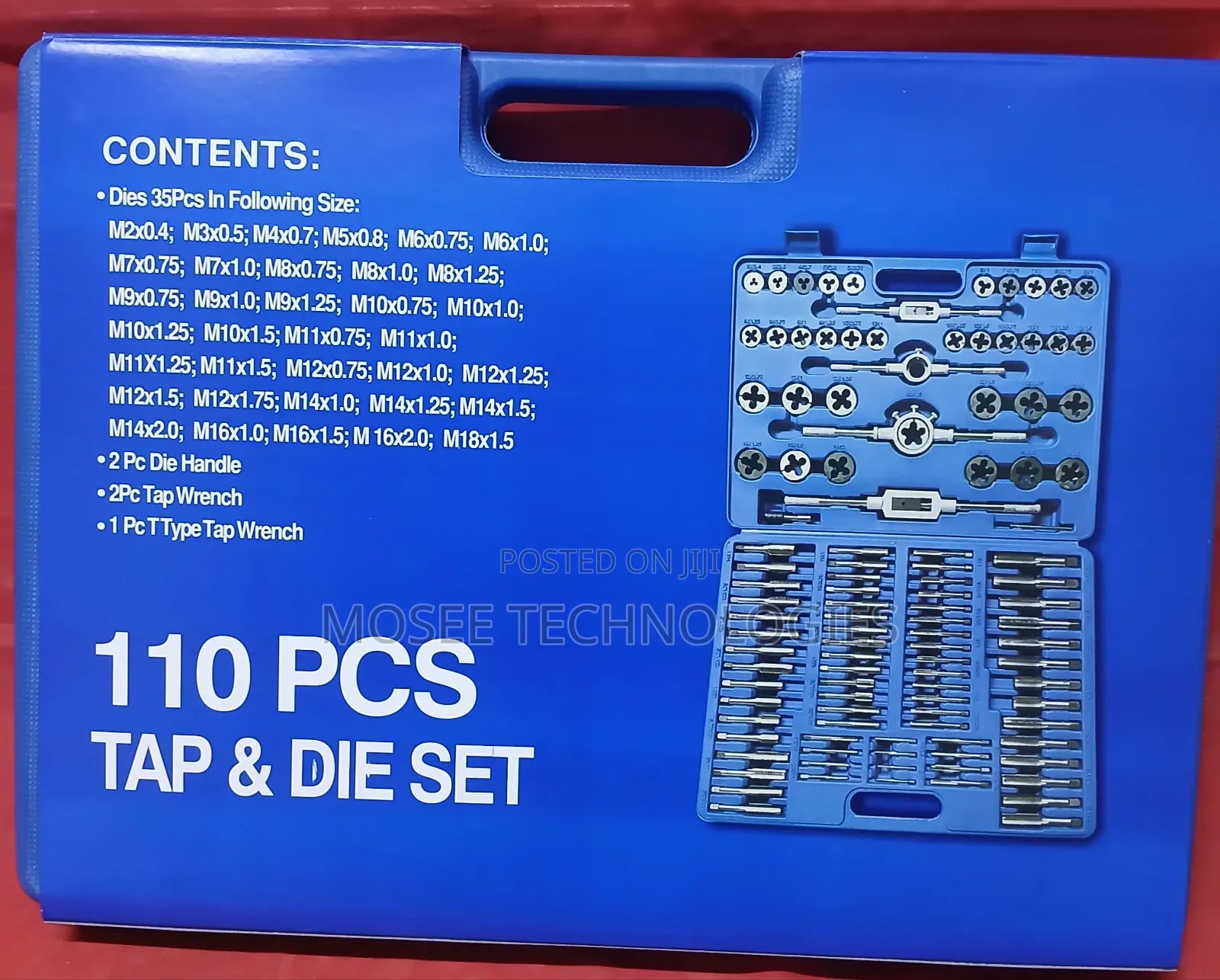 110PCS Tap and Die Threading Tool Set