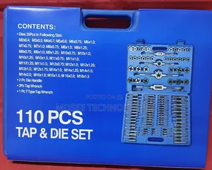 110PCS Tap and Die Threading Tool Set