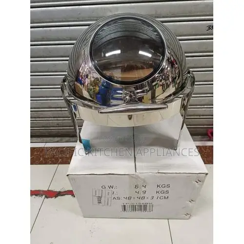 Signature Round 6 L Rolltop Chafing Dish With Glass Window