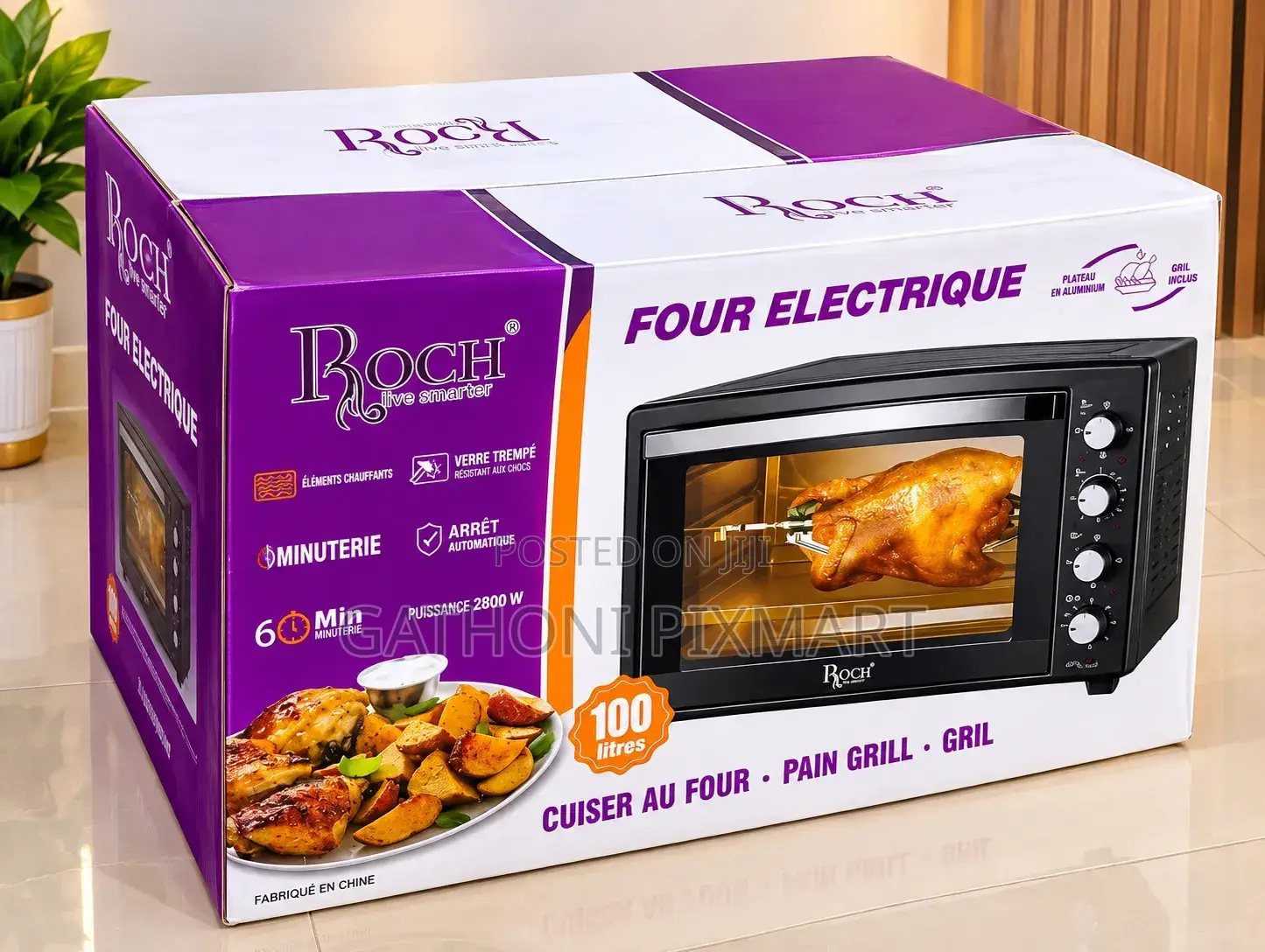 Roch 100L Electric Oven – Spacious Capacity for Home Baking