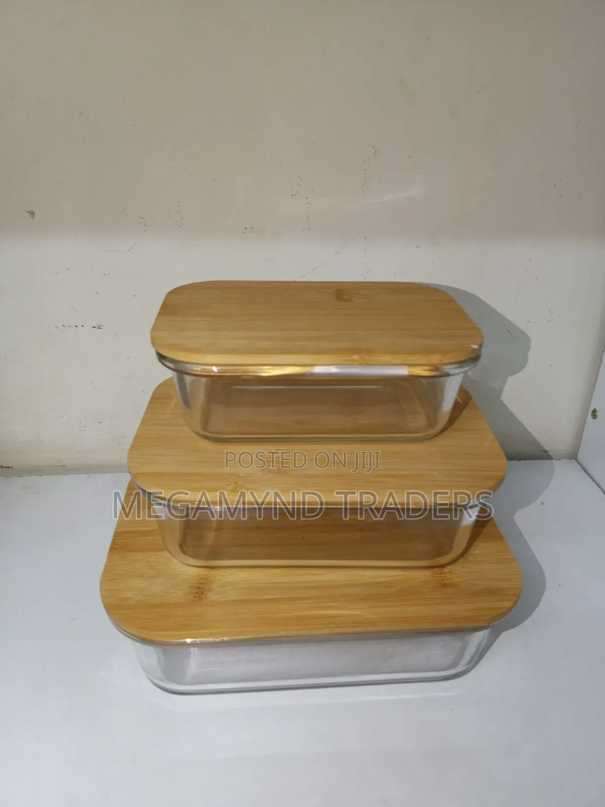 Airtight Glass Container With Bamboo Lid