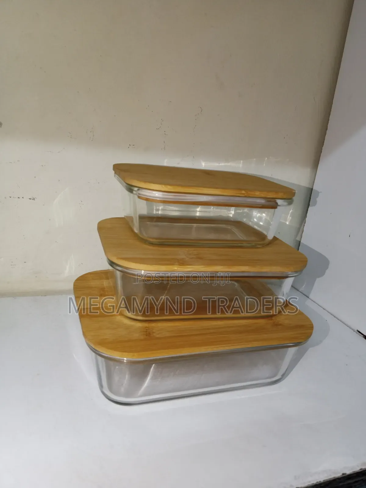 Airtight Glass Container With Bamboo Lid