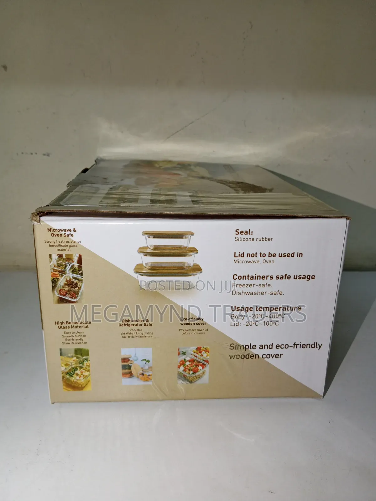 Airtight Glass Container With Bamboo Lid