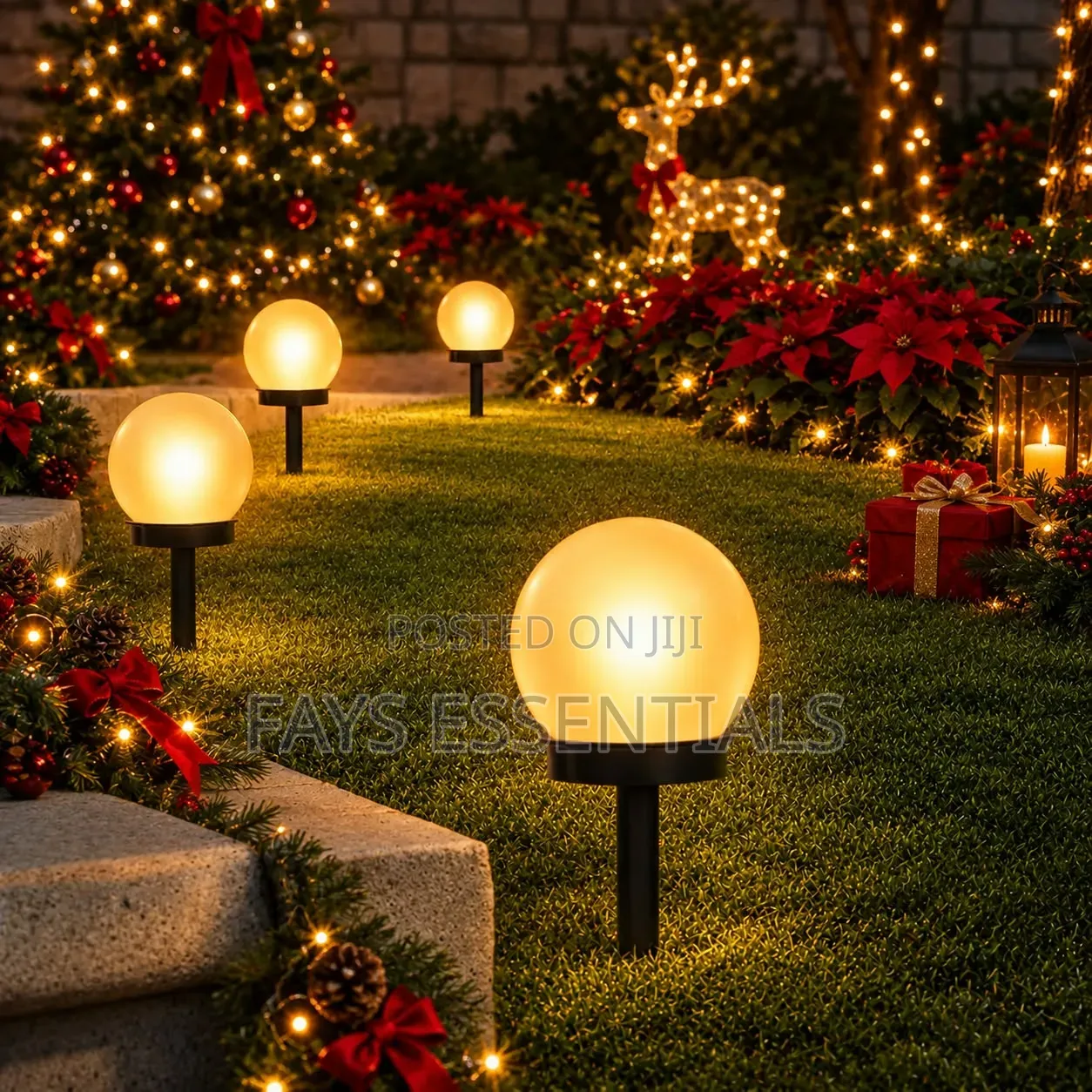 6 PCS Christmas Solar Garden Lights
