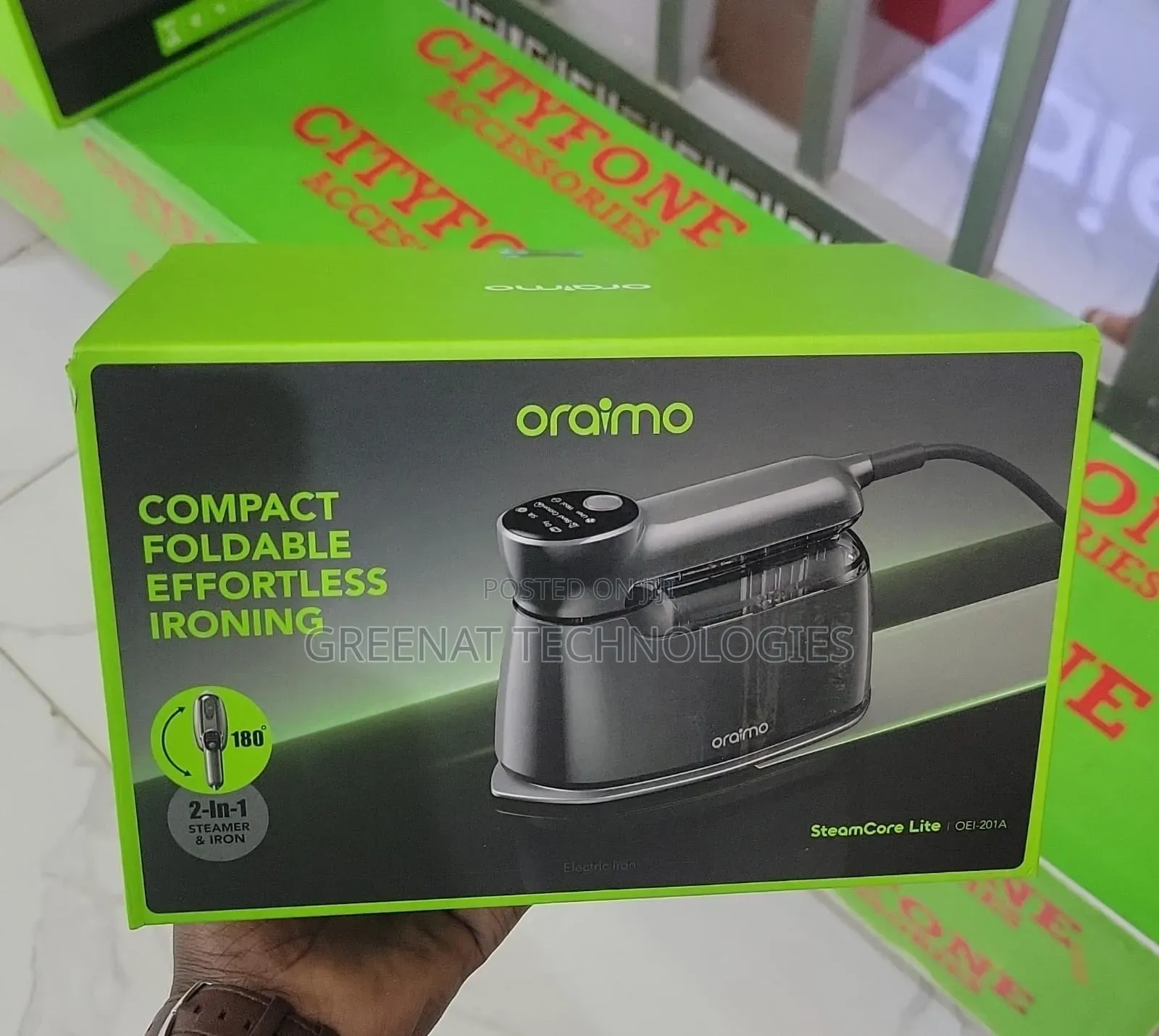 Oraimo SteamCore Lite OEI-201A Steam Iron 2-in-1 Steamer & Iron 180°