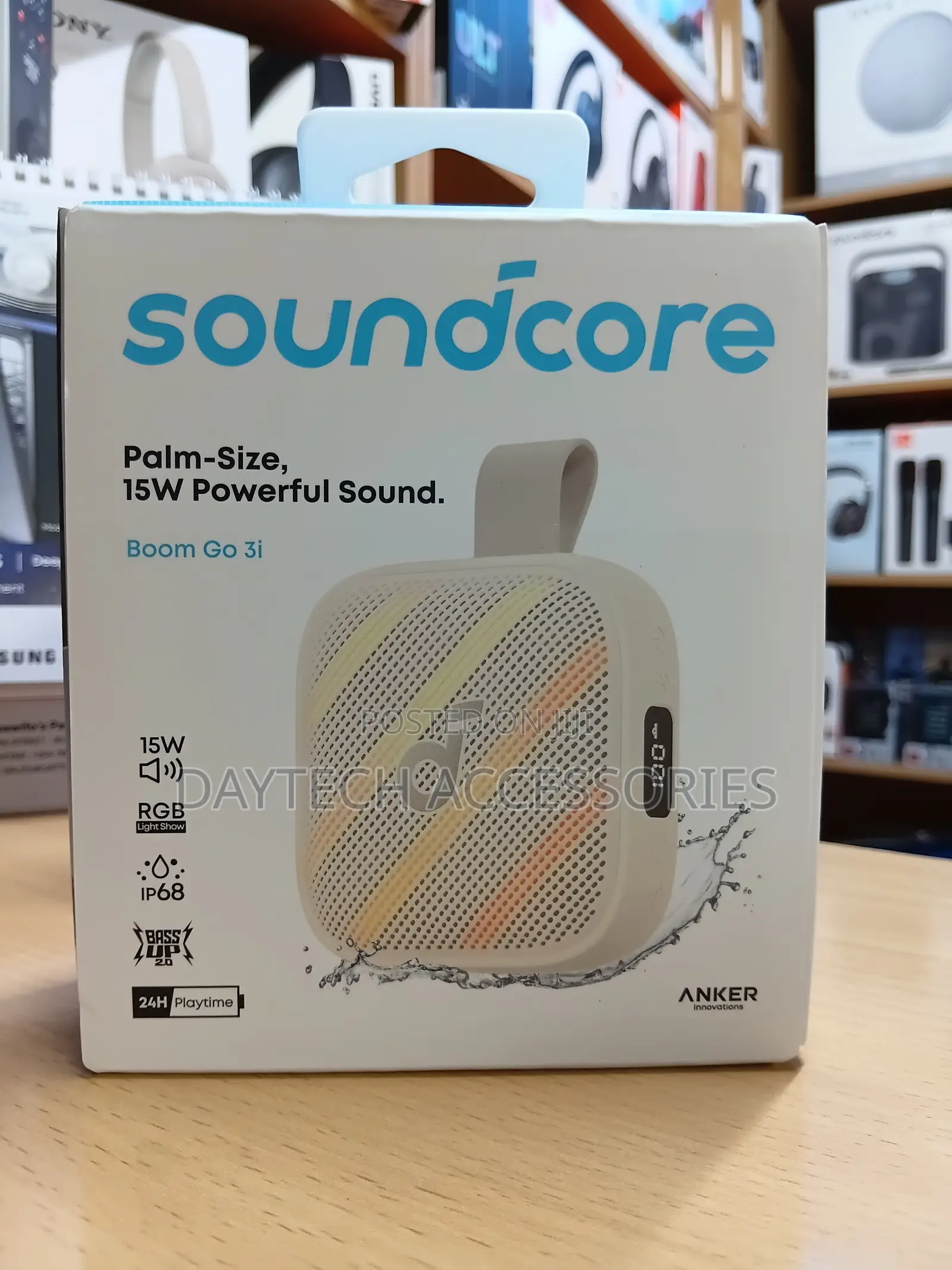ANKER - SOUNDCORE Boom Go 3i Portable Bluetooth Speaker (15W ) - Black