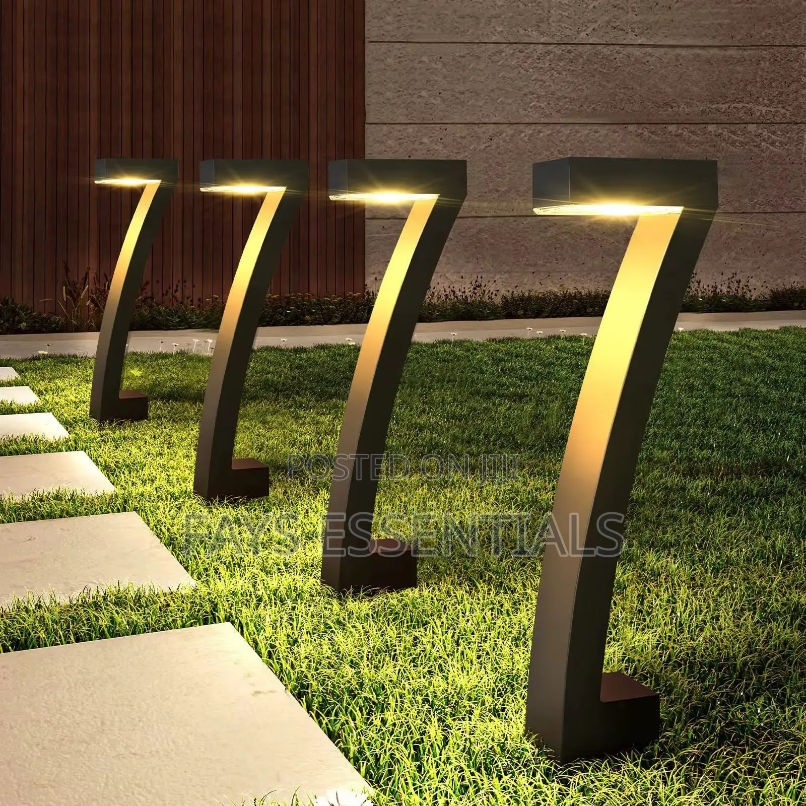 A Set of 6 Solar Pathway Lights