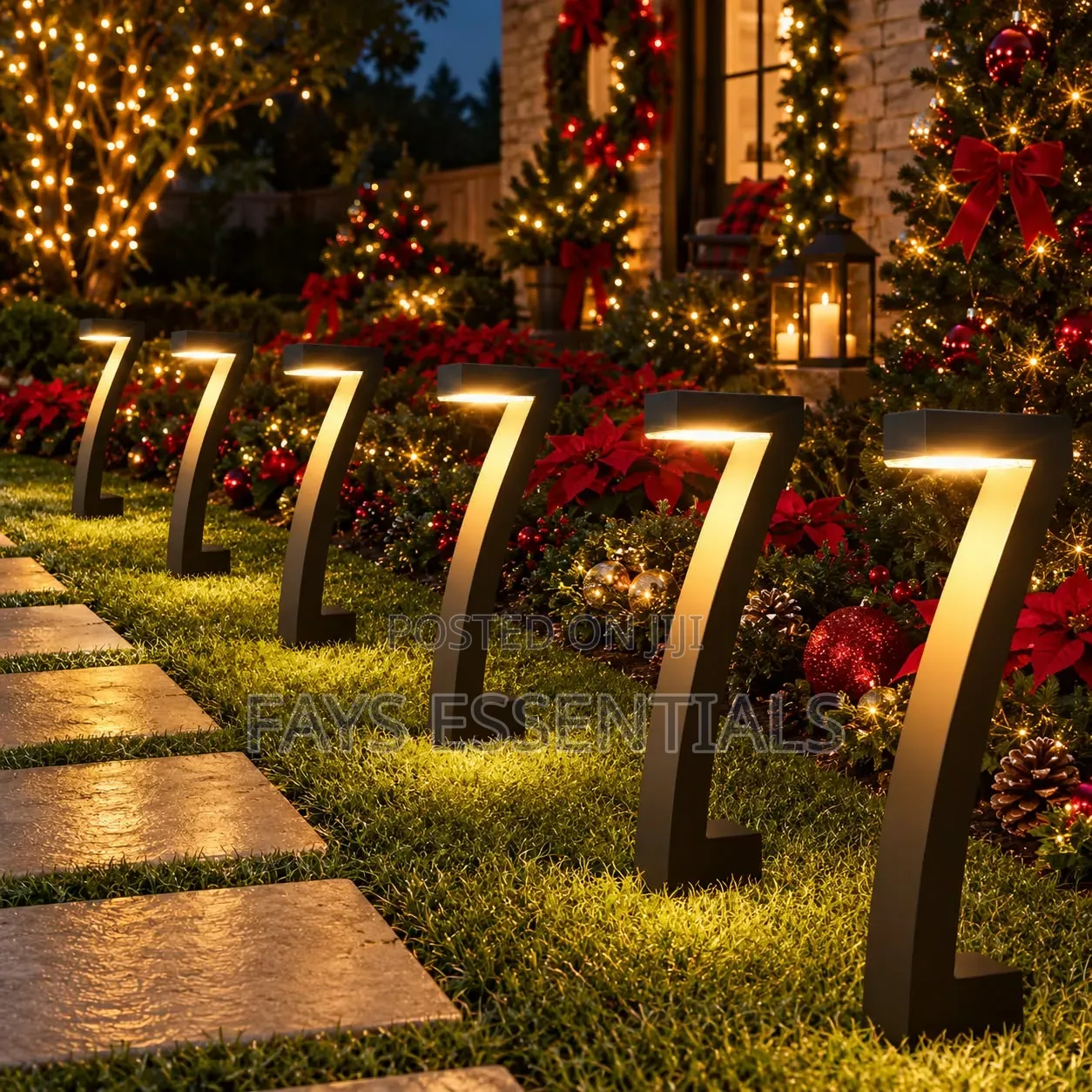 A Set of 6 Solar Pathway Lights