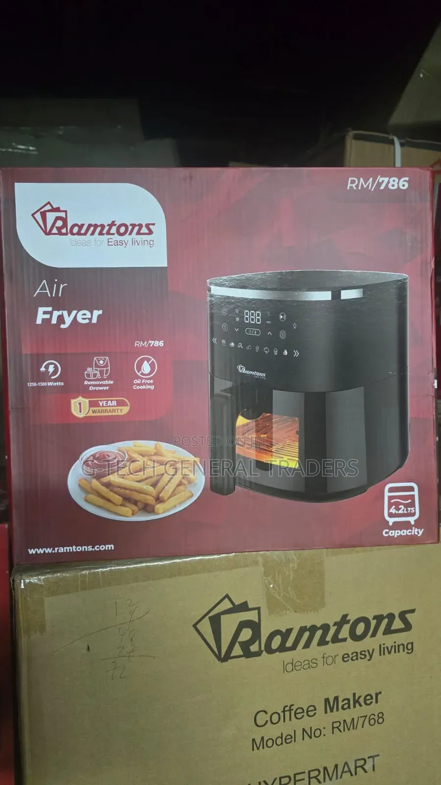 Ramtons 4.2L Digital Air Fryer (Model: RM/786).