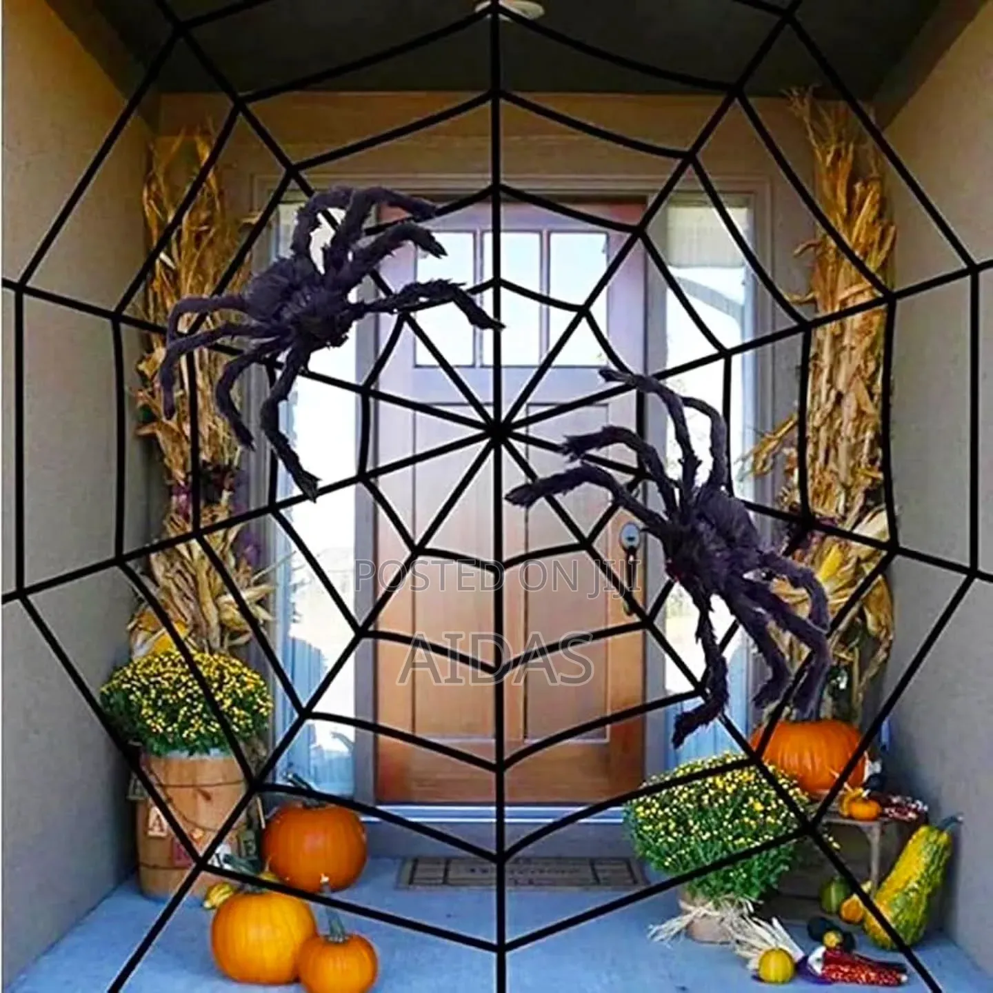 1.5m Round Spider Web Net Decoration Halloween Prop