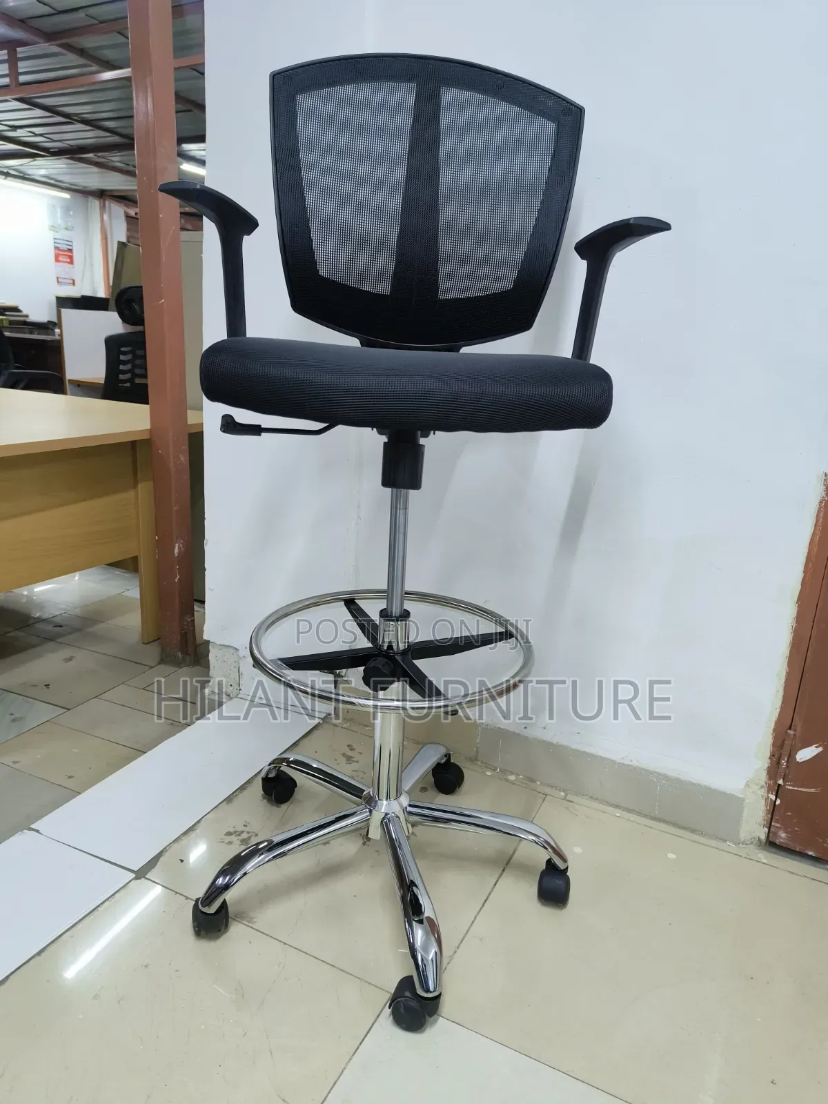 Premium Black Cashier Chair