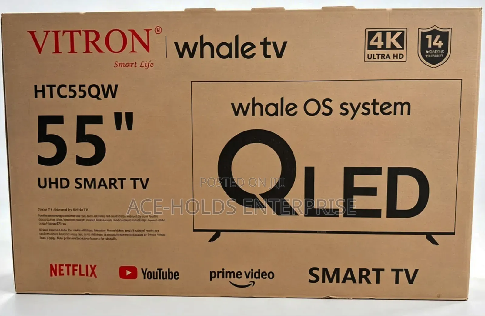 HTC55QW - Vitron 55"' 4K Whale Os Smart TV Qled Model (New)