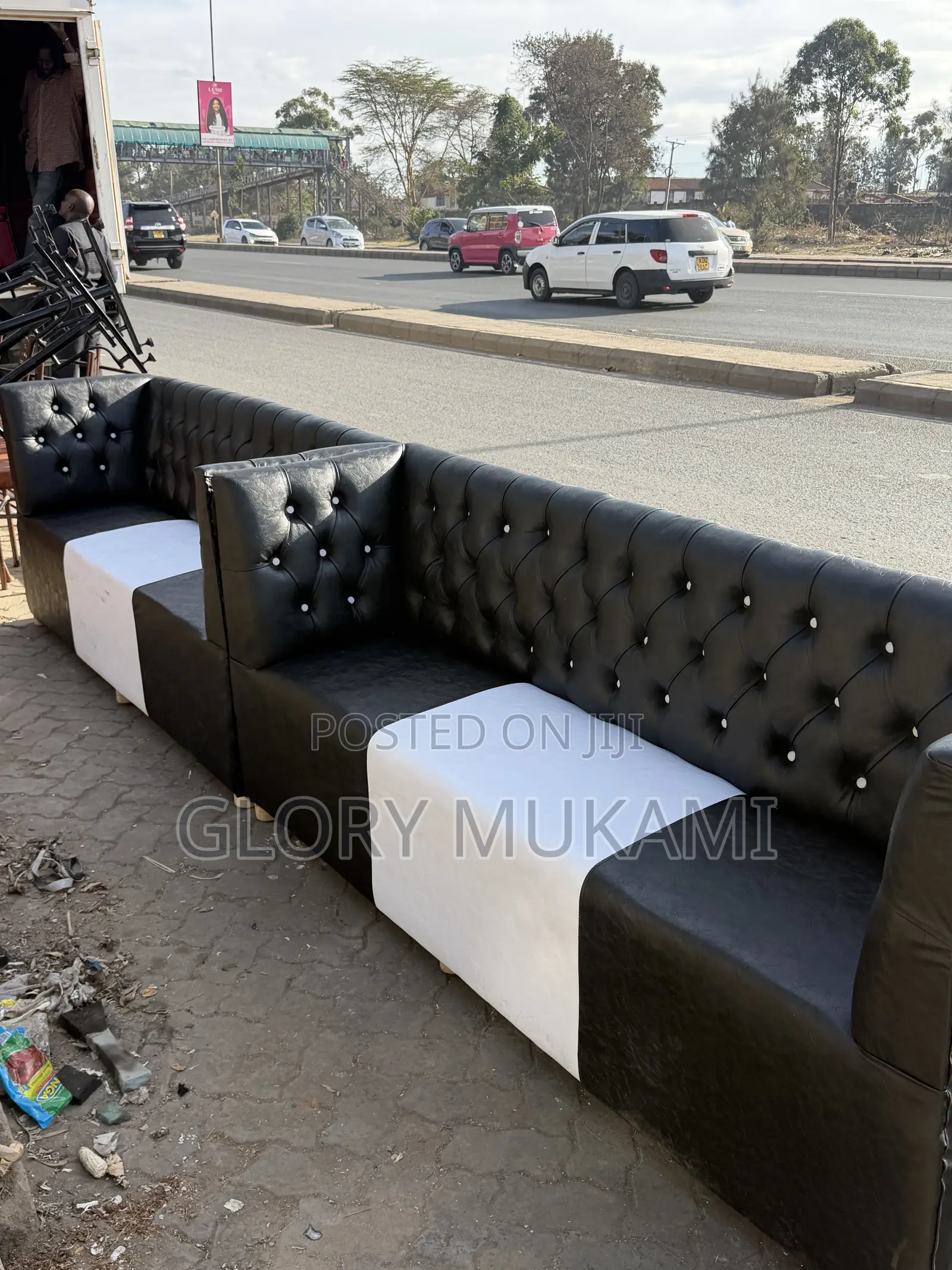 7ft Bar Couches With Hands Both Sides
