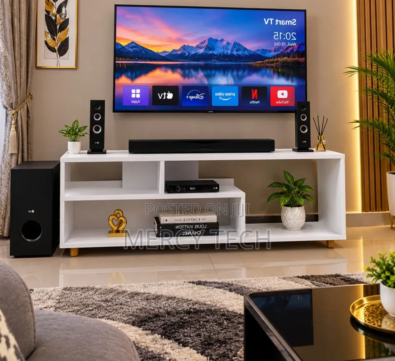 Modern Mexico TV Stand (White)