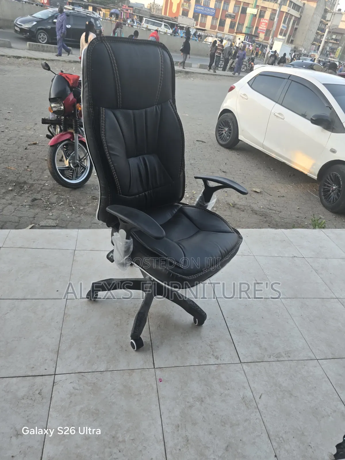 Fuul Black Leather Office Chairs