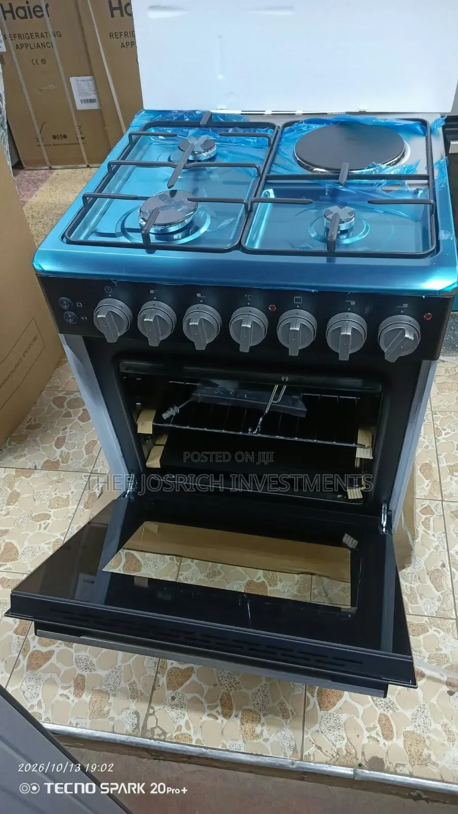 Haier 3+1 Standing Cooker With Electric Oven, Gas Sensors Rotisserie