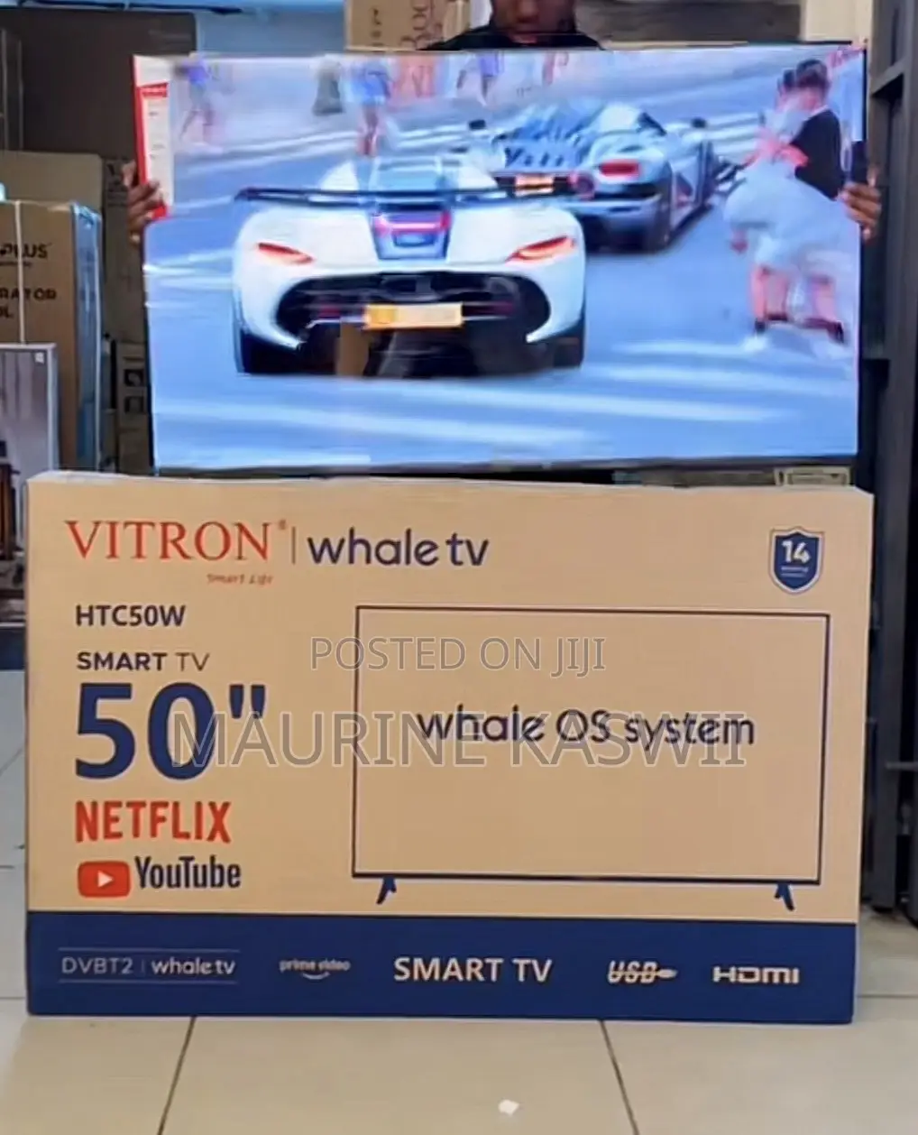 VITRON 50” Smart 4 K TV Brand New